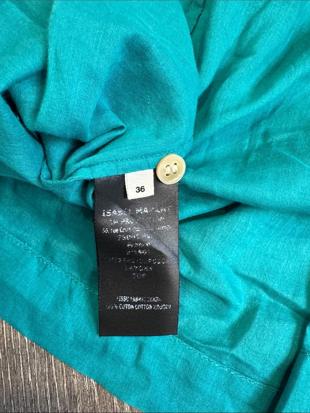 Teal Ruffled Pintuck Yoke Blouse AS0837 - Picture 4 of 6